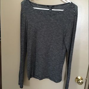 Black and white striped tee