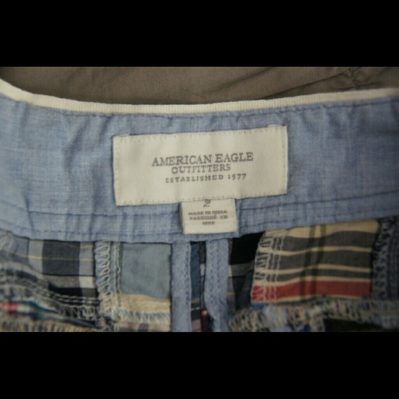 American Eagle Blue Plaid Quilted Skirt - Picture 2 of 4