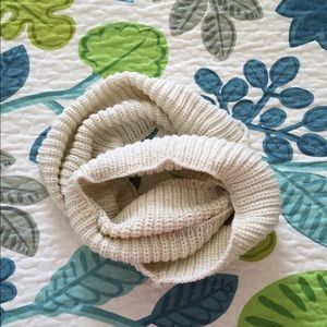 Cream knit infinity scarf