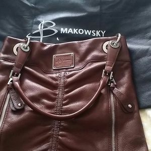 B Makowsky brown handbag.