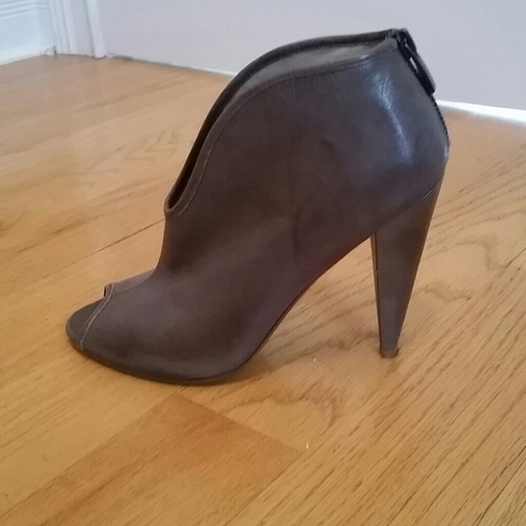 Sale! Soft Leather peep toe bootie