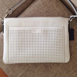 Coach white leather