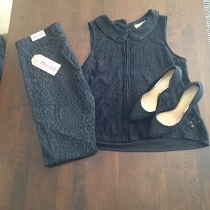 NWT Gray&Black Cheetah Jeggings🎀