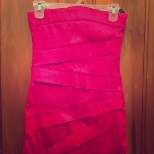 Pink Strapless Date Night Dress