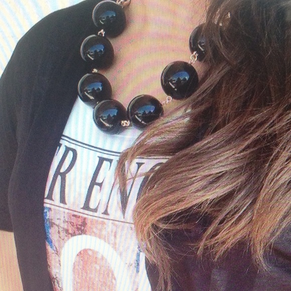 Black statement necklace