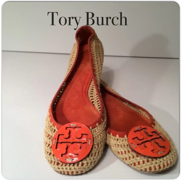 ❤️️Host Pick Tory Burch Orange Rory Ballet Flat