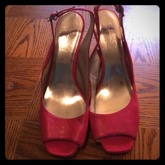 Pink Jessica Simpson heels