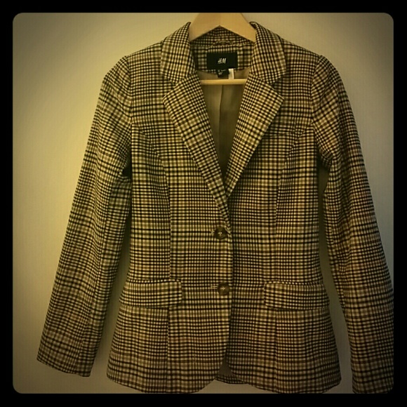 Brown plaid blazer