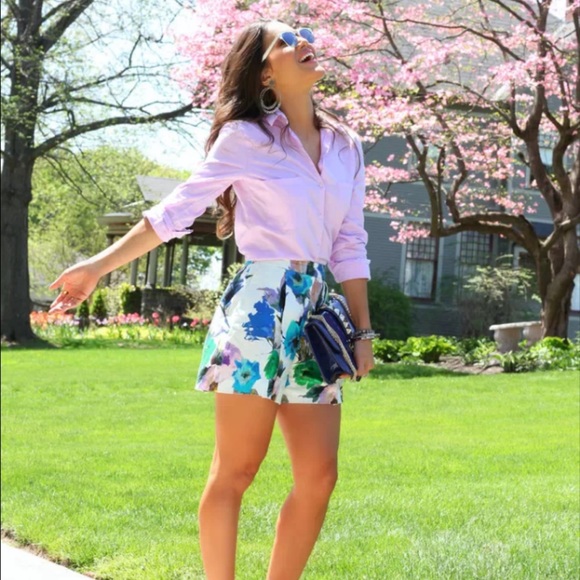 Zara floral pleated short