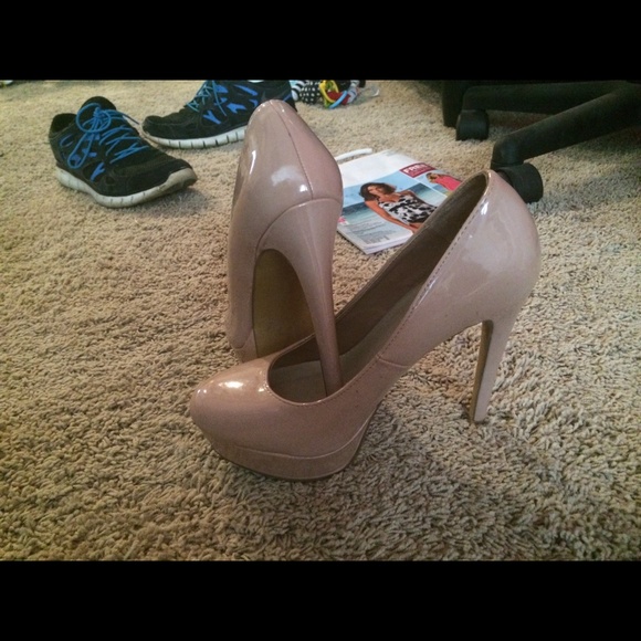 Nude pumps high heels