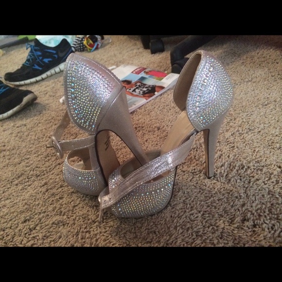 Sparkly strappy heels