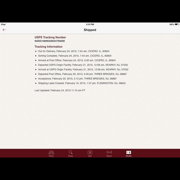 Tracking info - Picture 2 of 2