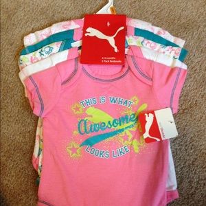 5 pack Puma onesies