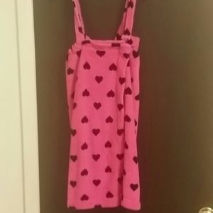 Pink & Black Hearts Bath Robe