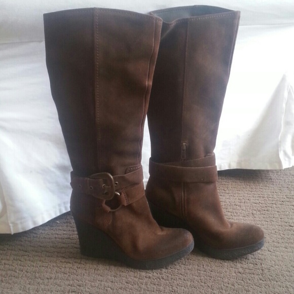 Brown Nine West Heeled Boots