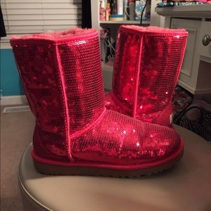 Red Sequin Uggs