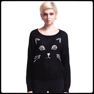 ROMWE Cat Face Jumper