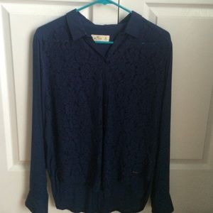 Hollister, Long Sleeve, Navy shirt