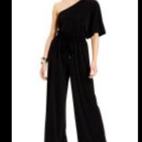 Wide leg ruffle top jumpsuit