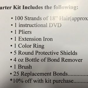 Starter kit for hair extensions