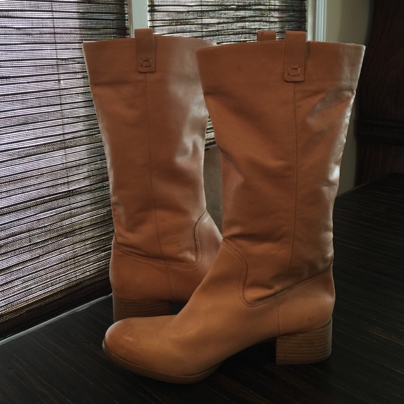 Nude Leather Boots