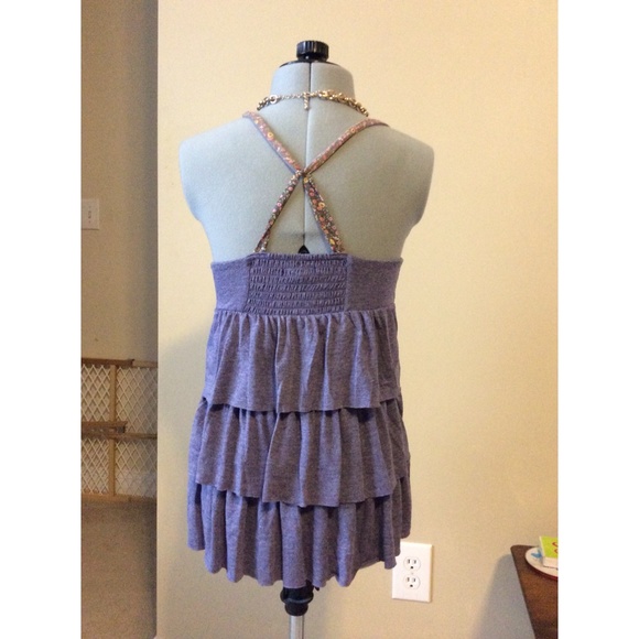 Purple ruffle tank top - Picture 2 of 3