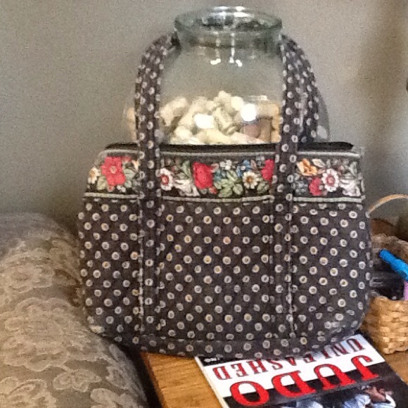 Vera Bradley mostly black handbag.