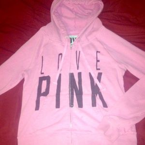 VS PINK Zip-up with drawstrings