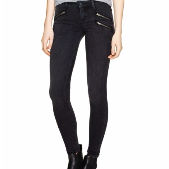 Moto zip skinny jeans