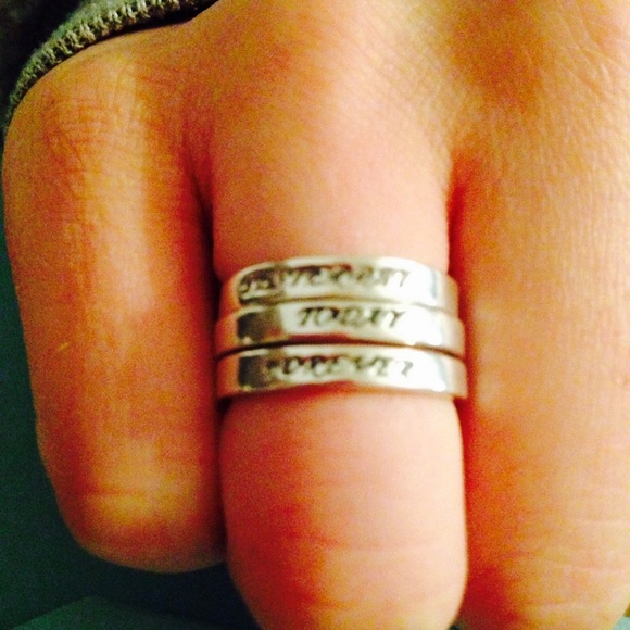 Sterling silver trio rings