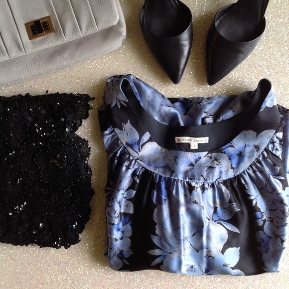 Nanette Lepore Floral Print Silk Top