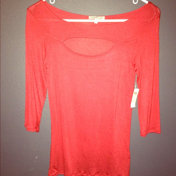Red Charlotte Russe shirt.