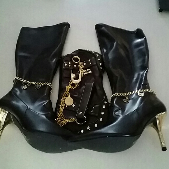 Baby Phat Used Clutch and Never Worn Boots