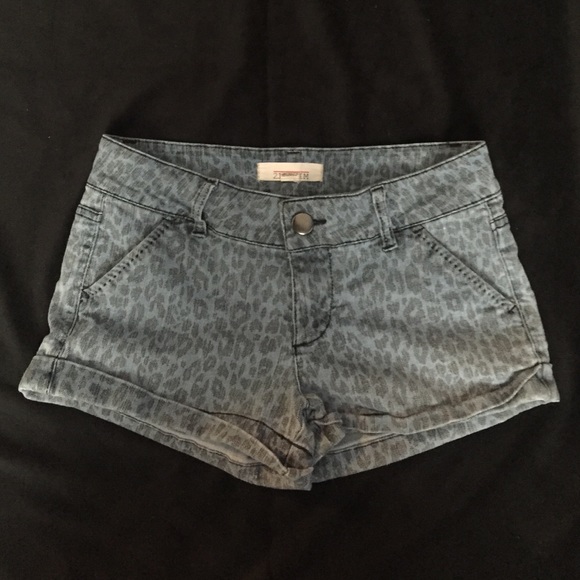 Cheetah Denim Short Shorts
