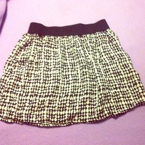 Flowy black and white skirt from Forever 21