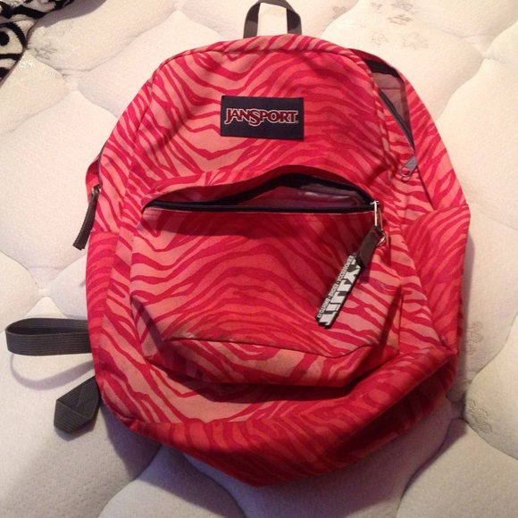 Pink zebra backpack