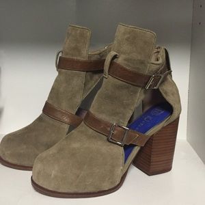 Jeffrey Campbell tan booties