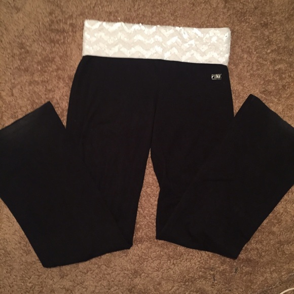 VS pink sequin yoga pant