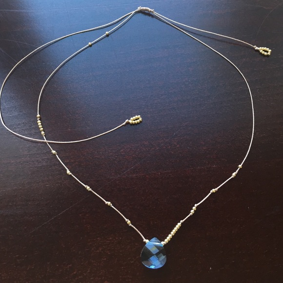 Greige Jewelry - Delicate Aqua Necklace