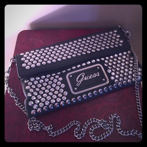 Silver-Studded, Guess Clutch