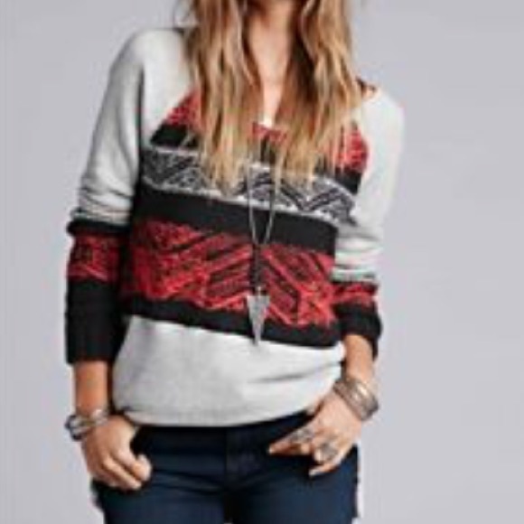 Free People Vintage French Snow Angel Pullover