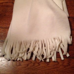 Cream fleece scarf