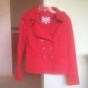 Red miss London coat