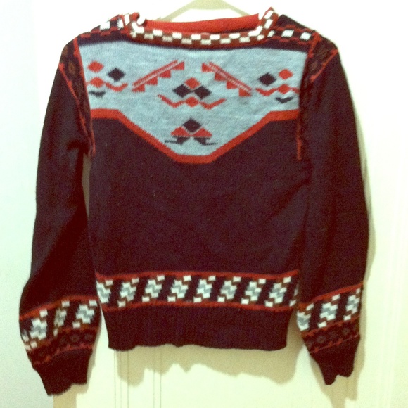 Vintage 1980's Black Patterned Sweater
