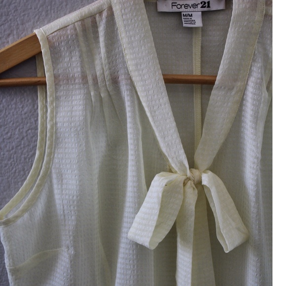 pale yellow sheer top - Picture 2 of 2