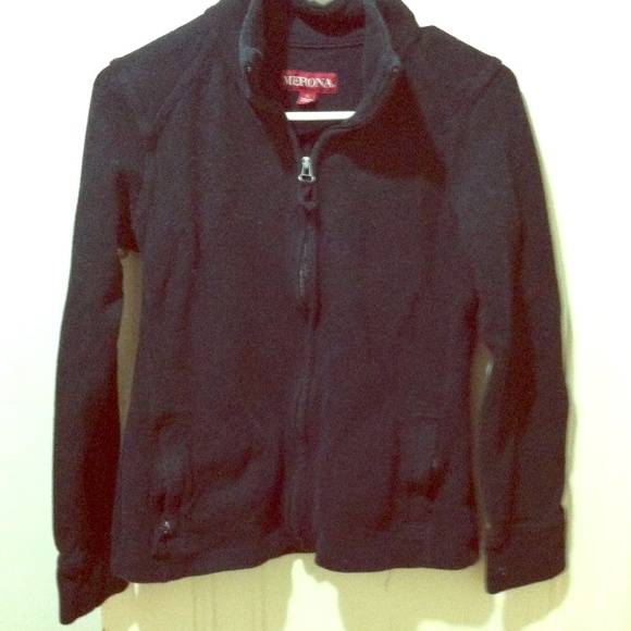 Black Merona Zip-up Sweater Jacket