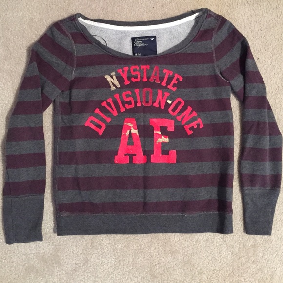 Maroon and gray sweater
