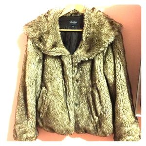 Urban outfitters faux fur coat