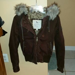 A&F fur jacket