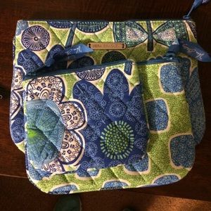 Vera Bradley cosmetic trio NWOT